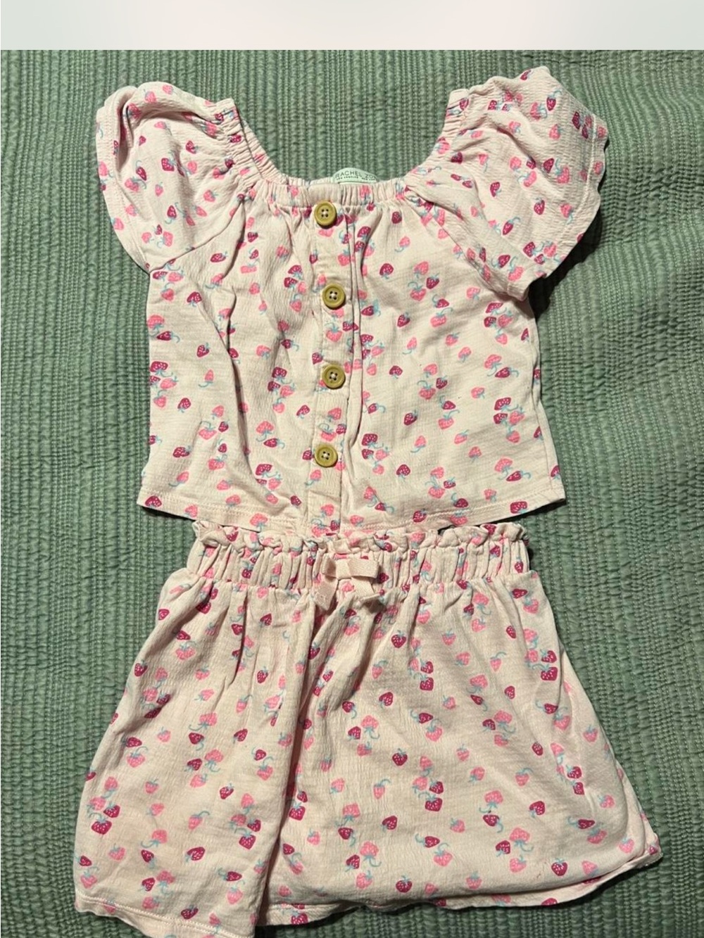 Rachel Zoe Pink Heart Print Two-Piece Set